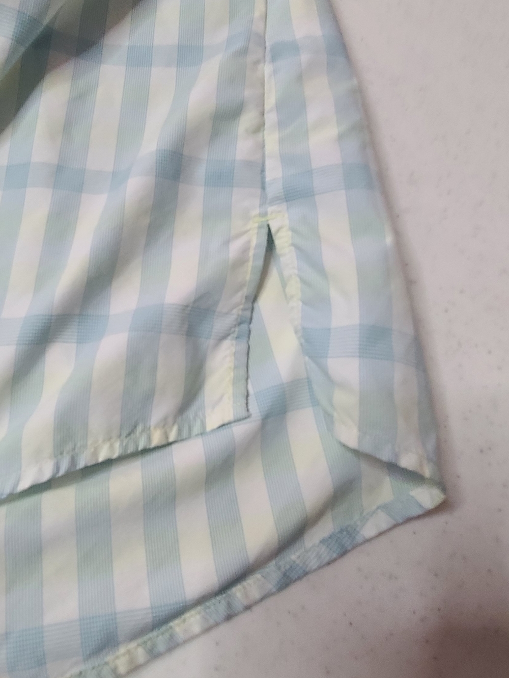 ​Columbia PFG Super Bahama Long Sleeve Fishing Shirt Women's L Blue Yellow Plaid - Picture 5 of 10